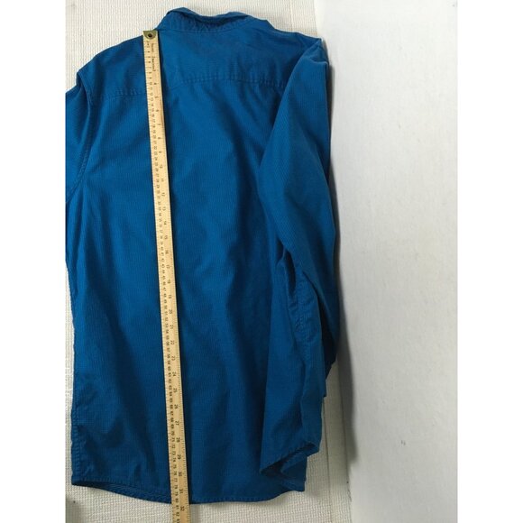 Inc Mens Shirt Size XL Blue w Tiny White Dots Button Up Long Sleeves No Pockets - Picture 11 of 13